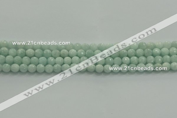 CAM1511 15.5 inches 6mm faceted round natural peru amazonite beads