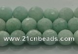 CAM1512 15.5 inches 8mm faceted round natural peru amazonite beads