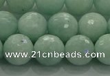 CAM1514 15.5 inches 12mm faceted round natural peru amazonite beads