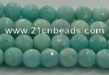 CAM1521 15.5 inches 6mm faceted round natural peru amazonite beads