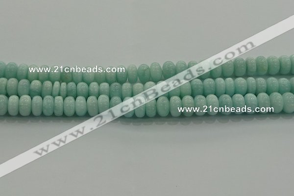 CAM1533 15.5 inches 6*10mm rondelle natural peru amazonite beads