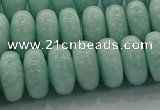 CAM1535 15.5 inches 8*14mm rondelle natural peru amazonite beads