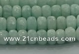 CAM1542 15.5 inches 5*8mm faceted rondelle peru amazonite beads