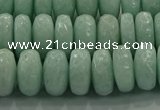 CAM1544 15.5 inches 7*12mm faceted rondelle peru amazonite beads