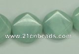 CAM156 15.5 inches 20mm faceted coin amazonite gemstone beads