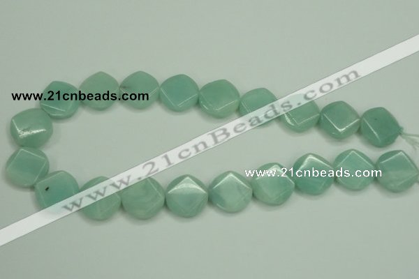 CAM156 15.5 inches 20mm faceted coin amazonite gemstone beads