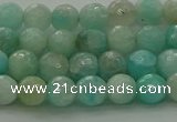 CAM1561 15.5 inches 6mm faceted round Russian amazonite beads