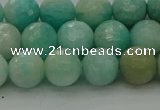 CAM1562 15.5 inches 8mm faceted round Russian amazonite beads