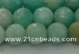 CAM1563 15.5 inches 10mm faceted round Russian amazonite beads