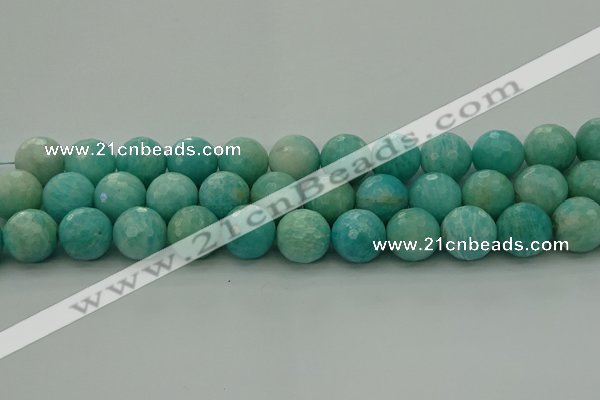 CAM1566 15.5 inches 16mm faceted round Russian amazonite beads