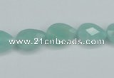 CAM157 15.5 inches 10*14mm faceted teardrop amazonite gemstone beads