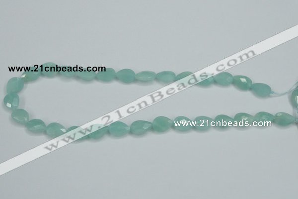 CAM157 15.5 inches 10*14mm faceted teardrop amazonite gemstone beads