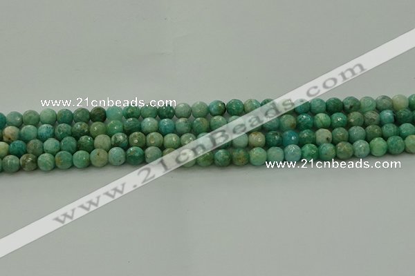 CAM1581 15.5 inches 6mm faceted round Russian amazonite beads