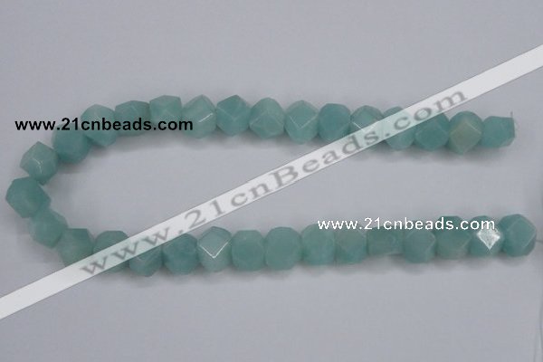 CAM160 15.5 inches 13*16mm faceted nugget amazonite gemstone beads