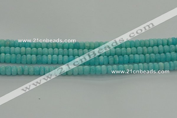 CAM1601 15.5 inches 4*6mm rondelle natural peru amazonite beads