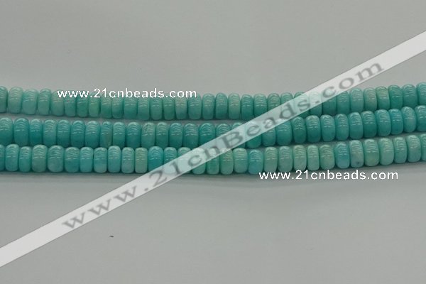 CAM1602 15.5 inches 5*8mm rondelle natural peru amazonite beads