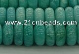 CAM1603 15.5 inches 6*10mm rondelle natural peru amazonite beads