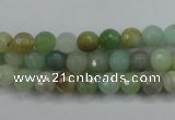 CAM161 15.5 inches 6mm faceted round amazonite gemstone beads