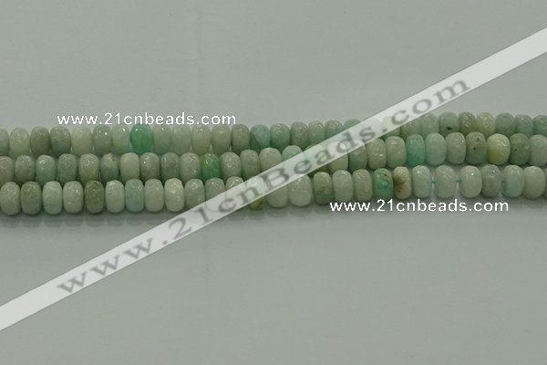 CAM1612 15.5 inches 5*8mm faceted rondelle peru amazonite beads