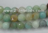 CAM162 15.5 inches 8mm faceted round amazonite gemstone beads