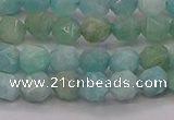 CAM1621 15.5 inches 6mm faceted nuggets amazonite gemstone beads