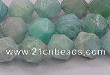 CAM1623 15.5 inches 10mm faceted nuggets amazonite gemstone beads