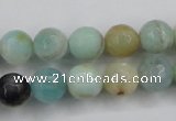 CAM163 15.5 inches 10mm faceted round amazonite gemstone beads