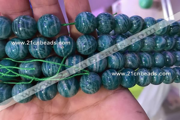 CAM1654 15.5 inches 12mm round Russian amazonite gemstone beads