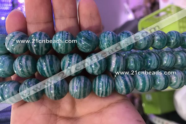 CAM1655 15.5 inches 14mm round Russian amazonite gemstone beads