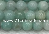 CAM1680 15.5 inches 4mm round natural amazonite beads wholesale