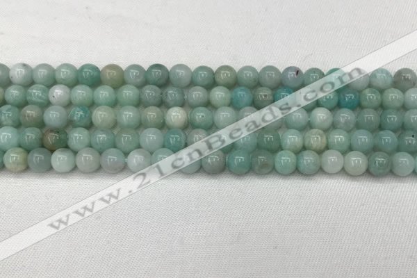 CAM1680 15.5 inches 4mm round natural amazonite beads wholesale