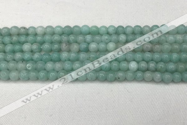 CAM1685 15.5 inches 4mm round natural amazonite beads wholesale