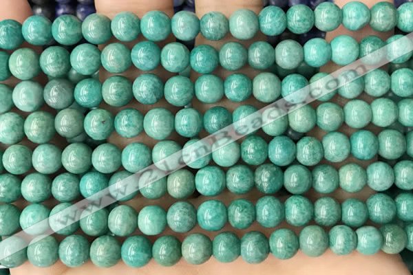 CAM1702 15.5 inches 6mm round Russian amazonite beads