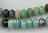 CAM171 15.5 inches 5*8mm faceted rondelle amazonite gemstone beads