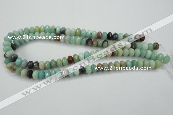 CAM171 15.5 inches 5*8mm faceted rondelle amazonite gemstone beads