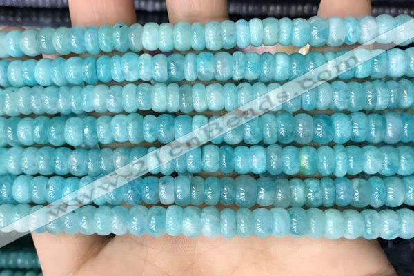 CAM1710 15.5 inches 4*7mm rondelle natural amazonite beads