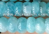 CAM1711 15.5 inches 4.5*8mm rondelle natural amazonite beads