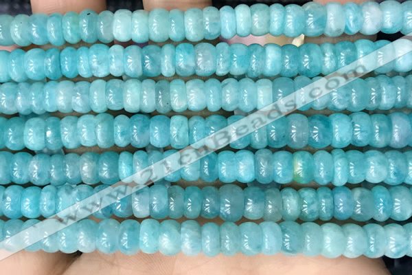 CAM1711 15.5 inches 4.5*8mm rondelle natural amazonite beads