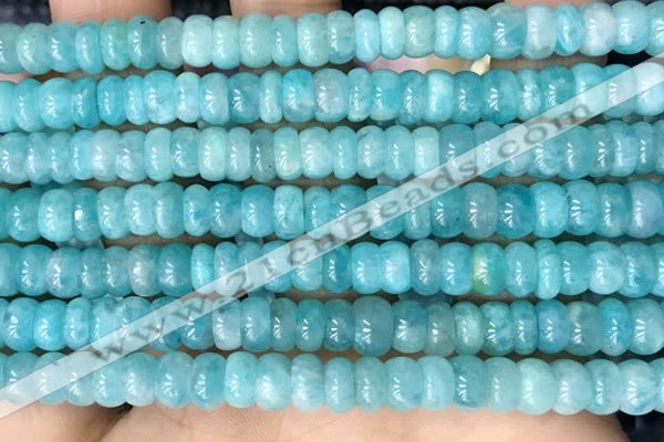 CAM1711 15.5 inches 4.5*8mm rondelle natural amazonite beads