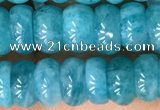 CAM1714 15.5 inches 3*7mm - 4*8mm rondelle natural amazonite beads