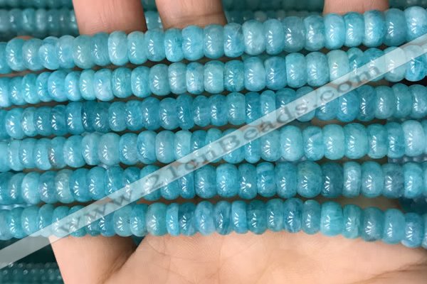 CAM1714 15.5 inches 3*7mm - 4*8mm rondelle natural amazonite beads