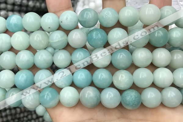 CAM1734 15.5 inches 12mm round amazonite gemstone beads