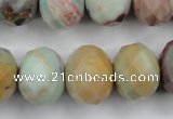 CAM176 15.5 inches 16*20mm faceted rondelle amazonite gemstone beads