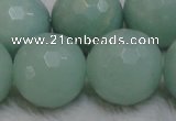 CAM182 15.5 inches 16mm faceted round amazonite gemstone beads