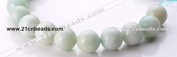 CAM23 15.5 inches natural amazonite round 20mm beads Wholesale