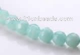 CAM26 faceted round 6mm natural amazonite stone beads wholesale