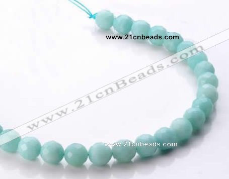 CAM29 natural amazonite faceted round 12mm stone beads Wholesale