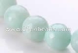 CAM30 natural amazonite faceted round 14mm stone beads Wholesale