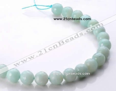 CAM30 natural amazonite faceted round 14mm stone beads Wholesale