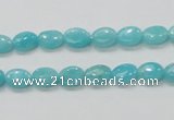 CAM302 15.5 inches 6*8mm oval natural peru amazonite beads wholesale